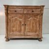 Handcrafted Indian Furniture Solid Wooden Carved Door Cabinet Brown 116x25x105Cm