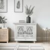 Handcrafted Indian Furniture Handmade Solid Hard Wood Carved Door Cabinet Jali Door White 90x40x90Cm