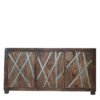 Handcrafted Indian Furniture Solid Hard Wood Carving Sideboard Buffet Brown153X41X84Cm