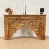 Handmade Indian Furniture Wooden Carved Console Table Hallway Natural 150x40x90Cm