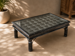 Hand Carved Solid Hard Wood Coffee Table