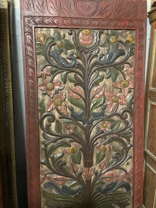 Carved Doors Custom Size Interior Sliding Hinged Door Solid Wood Single Wall Accent Tree Of Life Barndoor 100x220Cm - Image 2