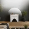 Mehrab Carved Console Table Sandblast Finish 90x35x80