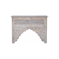 Mehrab Carved Console Table Sandblast Finish 120x40x90