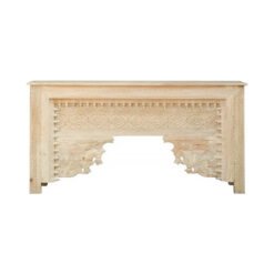 Hand Carved Console Table Bleach 180x40x90