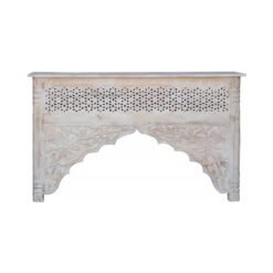 Mehrab Carved Console Table Sandblast Finish 150x40x90