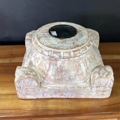 Pyramid Style Candle Stand Bleach 27x27x16cm
