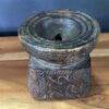 Wooden Seed Candle Holder 15x15x13cm
