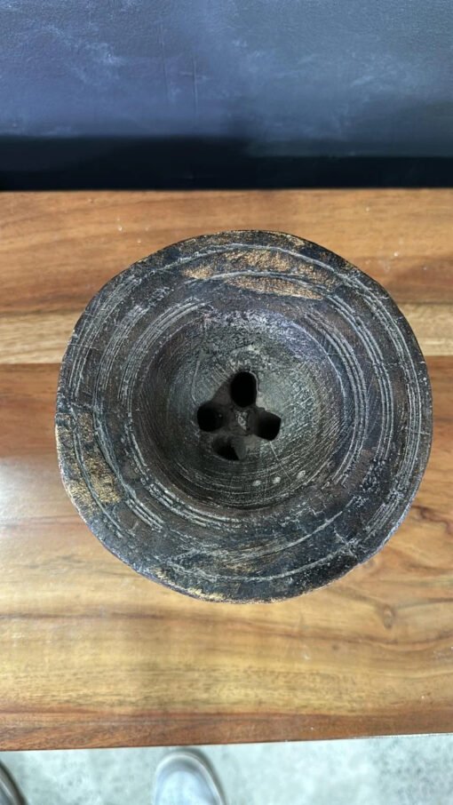 Wooden Seed Candle Holder 15x15x13cm - Image 2