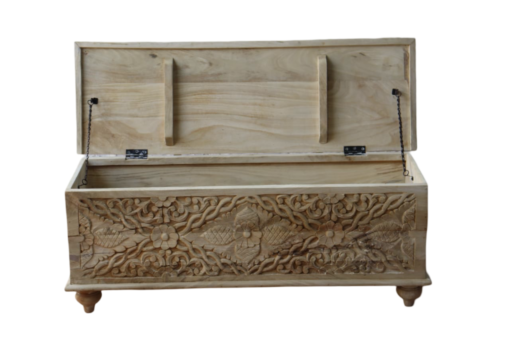 WOODEN BLANKET BOX 120x45x45cm - Image 3