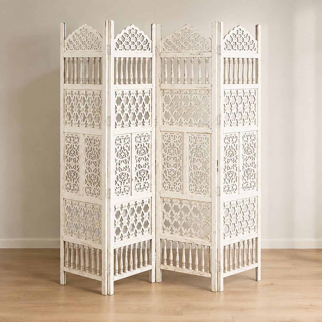 Wooden 4 Panel Screen / Room divider 200x3x183cm - Image 2