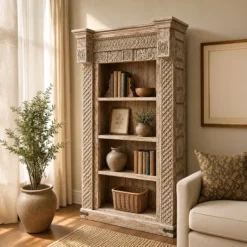 Alternative view of WOODEN BOOKSHELF 157x64x249cm