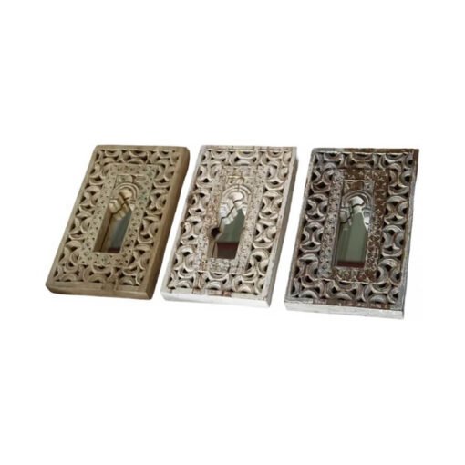 WOODEN MIRROR FRAME 25x5x25cm