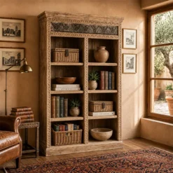 Alternative view of Wooden Bookshelf 124x37x184cm