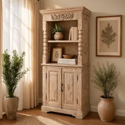 Alternative view of Wooden Rack Almirah 87x40x163cm
