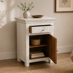 Alternative view of Wooden Bed Side 60x38x82cm