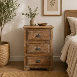 Wooden Bed Side 50x40x79cm
