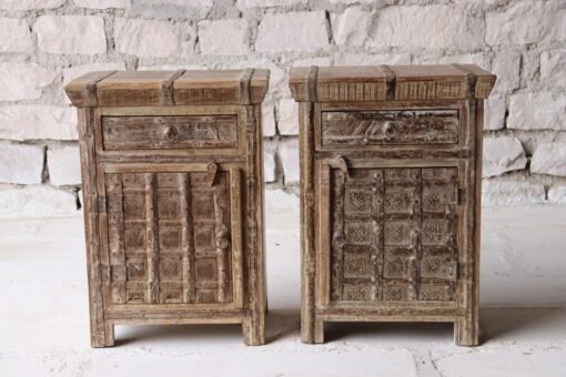WOODEN BEDSIDE 51x33x72cm