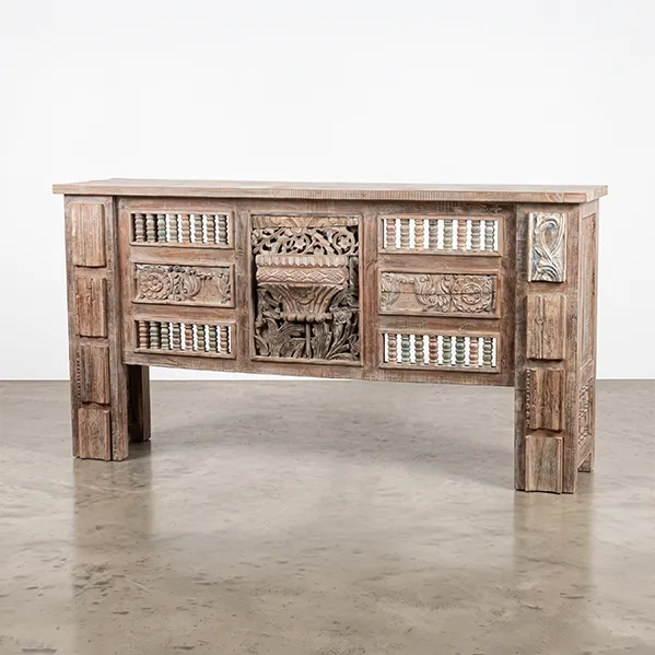WOODEN CONSOLE TABLE 186x43x110cm