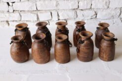 WOODEN POT 23x23x36cm