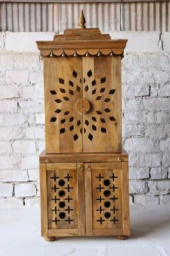 WOODEN TEMPLE LIGHT BROWN 80x45x180cm