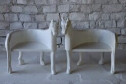 WOODEN HORSE CHAIR 90x70x92cm