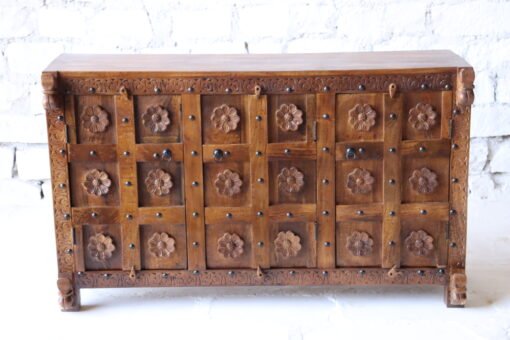 WOODEN CABINET WITH 3 DRAWERS 150x40x90cm - Image 4
