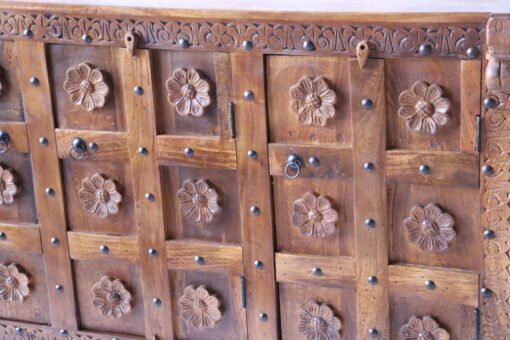 WOODEN CABINET WITH 3 DRAWERS 150x40x90cm - Image 3