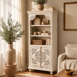 Alternative view of WOODEN BOOKSHELF 90x40x180cm