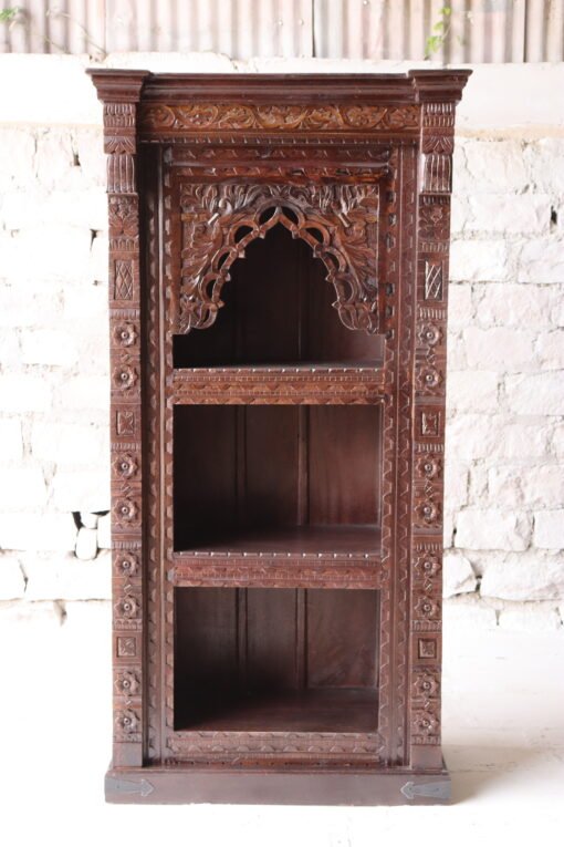 WOODEN BOOKSHELF BROWN 90x45x180cm - Image 5