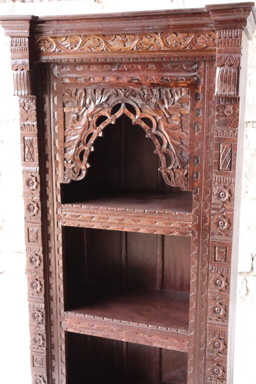 WOODEN BOOKSHELF BROWN 90x45x180cm - Image 2