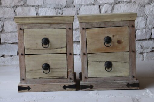 WOODEN BEDSIDE 56x46x72cm