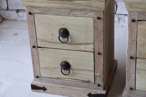 WOODEN BEDSIDE 56x46x72cm - Image 5