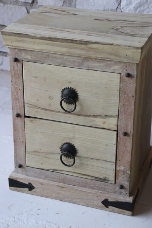 WOODEN BEDSIDE 56x46x72cm - Image 6
