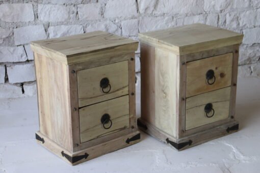 WOODEN BEDSIDE 56x46x72cm - Image 7