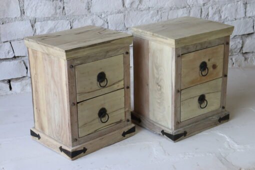 WOODEN BEDSIDE 56x46x72cm - Image 2