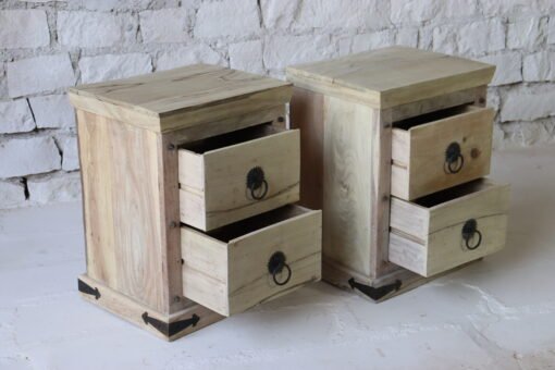 WOODEN BEDSIDE 56x46x72cm - Image 3