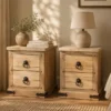 WOODEN BEDSIDE 56x46x72cm