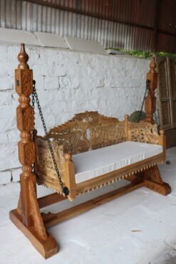 Alternative view of Eternal Joy Premium Teak Wood Hanging Swing 180x60x180cm