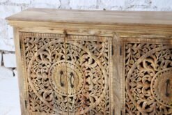 Alternative view of Rustic Essence Handcrafted Natural Wooden Sideboard Cabinet 180x40x90cm