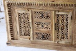 Alternative view of Rustic Charm Natural Wooden 3-Drawer Sideboard 180x40x90cm