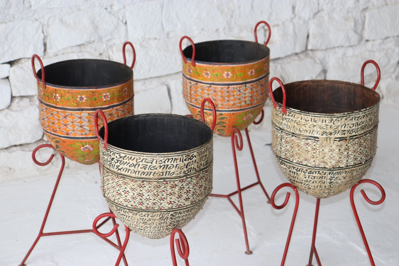 Urban Bloom Handcrafted Iron Planter Collection 29x29x70cm - Image 4