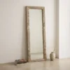 Rustic Reflection Handcrafted Wooden Mirror Frame 58x3x174cm