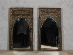 Alternative view of WOODEN BRASS FITTED MIRROR FRAME 123x77x10cm