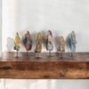 WOODEN HORSE STATUE [ ON STAND ASORTED] 32x8x8cm