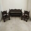 WOODEN SOFA ( WITH CHAIR ) 98x163x62cm
