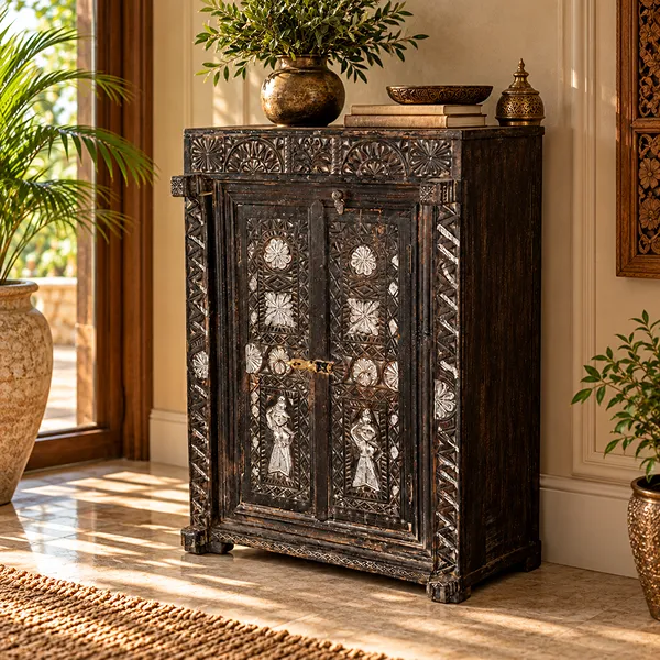 WOODEN ALMIRAH 73x44x109cm - Image 2