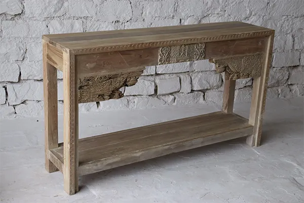 WOODEN CONSOLE TABLE 160X40X100CM - Image 2