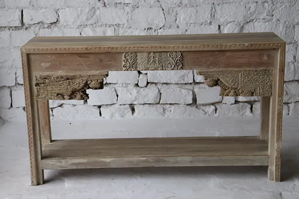 WOODEN CONSOLE TABLE 160X40X100CM - Image 3
