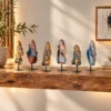 WOODEN HORSE STATUE [ ON STAND ASORTED] 8x8x32cm